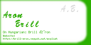 aron brill business card